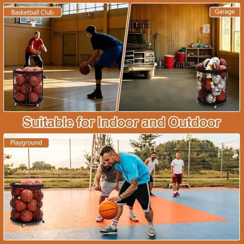 Heavy Duty Ball Storage Bin Ca - огляд і ціна Sports Equipment Cart